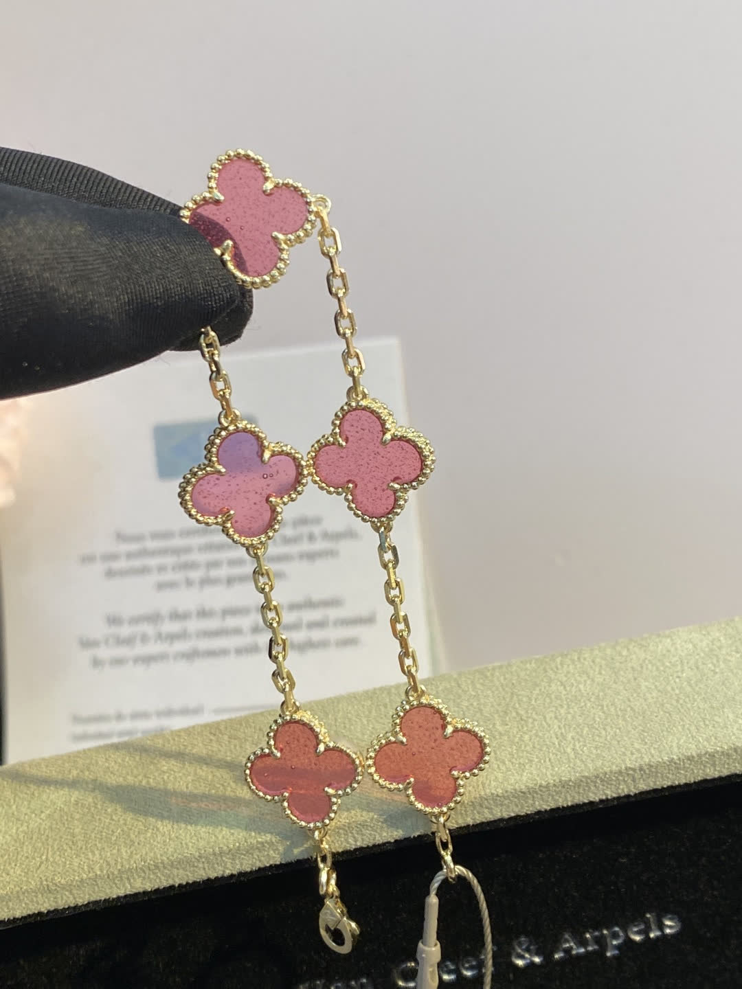 Van Cleef & Arpels Alhambra Pink Earrings